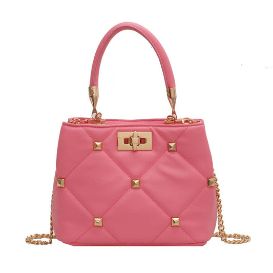 Elegance Chain Strap Shoulder Bags Stud Rivet Luxury Crossbody Purses for Women 2022 Handbag Trends