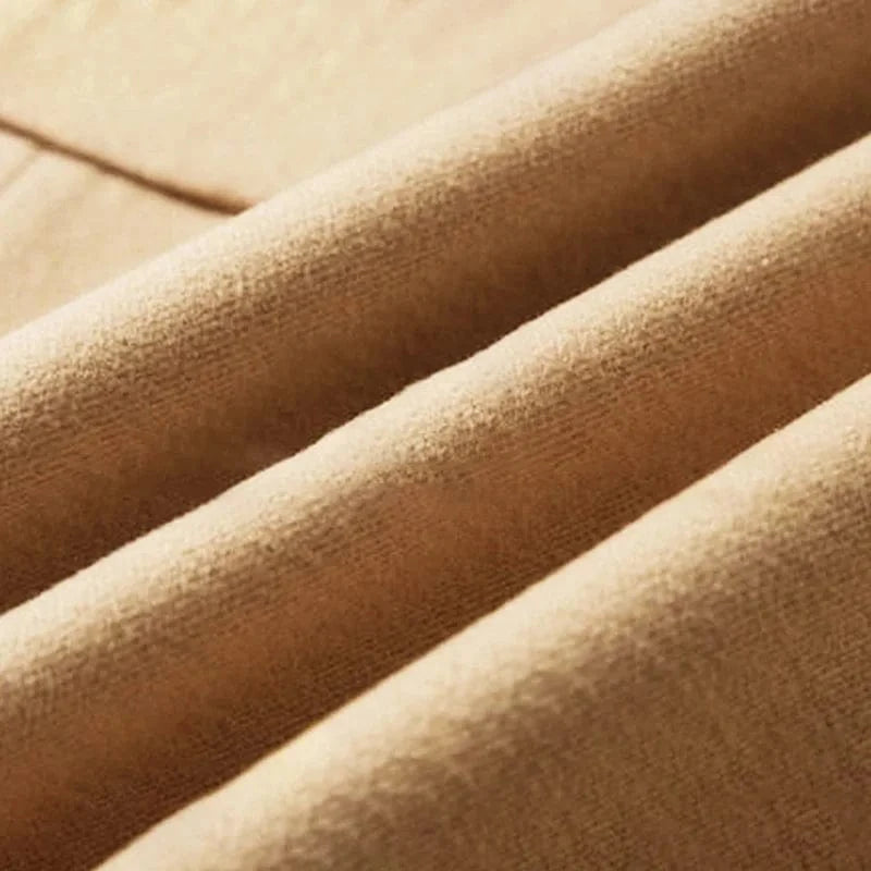 Elegant Ladies Turn Down Collar Cashmere Coat Fashion Loose Women Belted Wool Coat