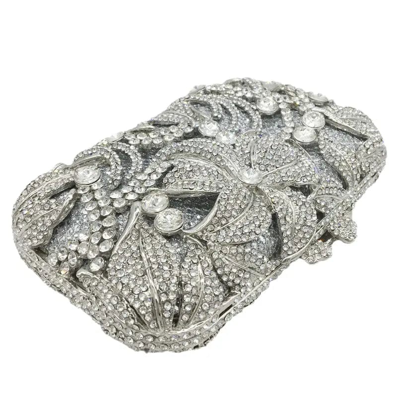 Elegant Women Crystal Rhinestone Clutch Evening Bags Diamond Metal Handbags Wedding Party Dinner Purses Factory Wholesales