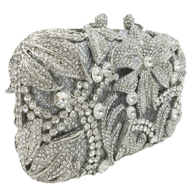 Elegant Women Crystal Rhinestone Clutch Evening Bags Diamond Metal Handbags Wedding Party Dinner Purses Factory Wholesales