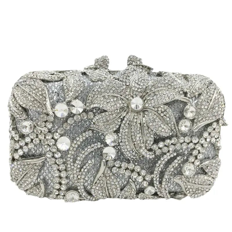 Elegant Women Crystal Rhinestone Clutch Evening Bags Diamond Metal Handbags Wedding Party Dinner Purses Factory Wholesales