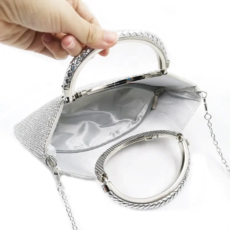 European And American High-end Banquet Circle Handle Handmade Auger Ladies Bridal Wedding Party Clutch Evening Dinner Bag