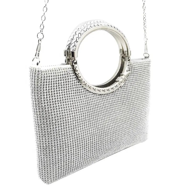 European And American High-end Banquet Circle Handle Handmade Auger Ladies Bridal Wedding Party Clutch Evening Dinner Bag