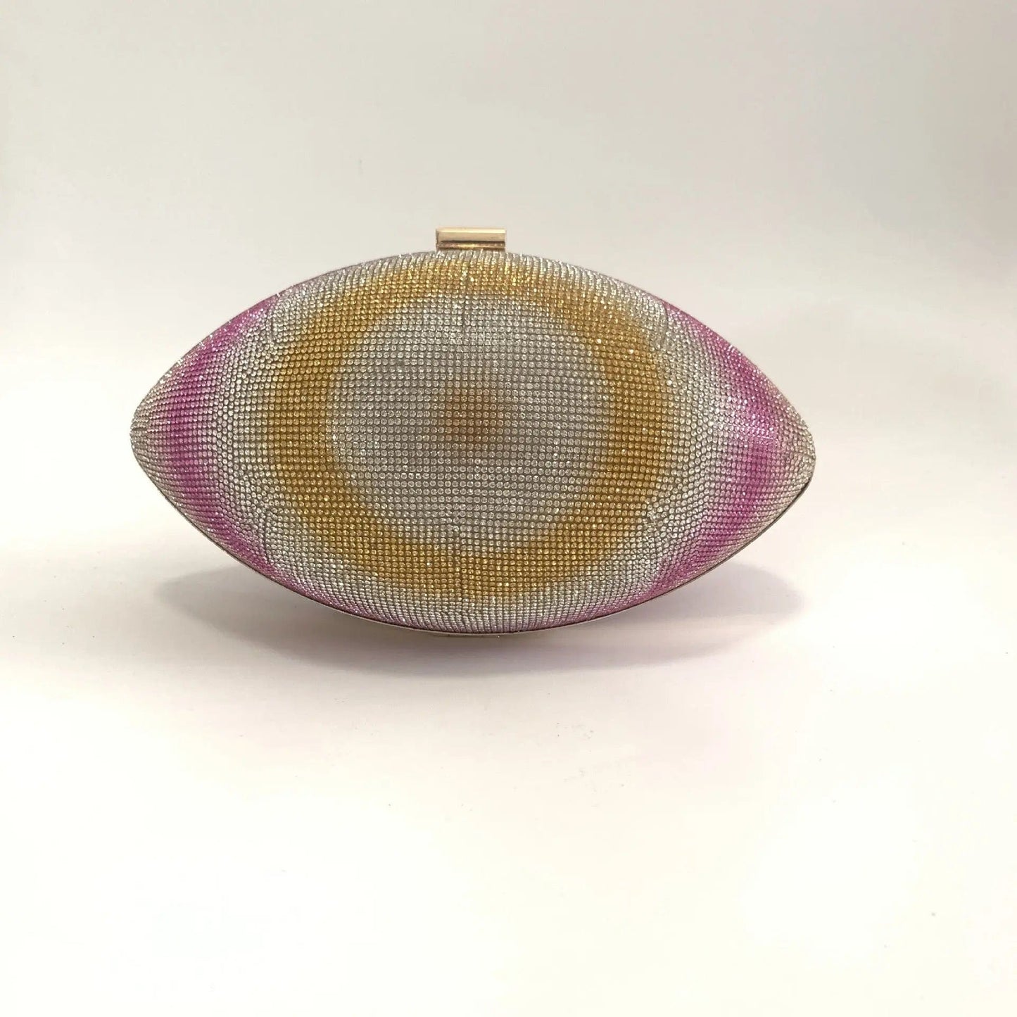 EV014 clear stock 20000pcs Rugby Ellipse Ball Clutch Purses for Women Evening Rhinestone Dinner Football Bag