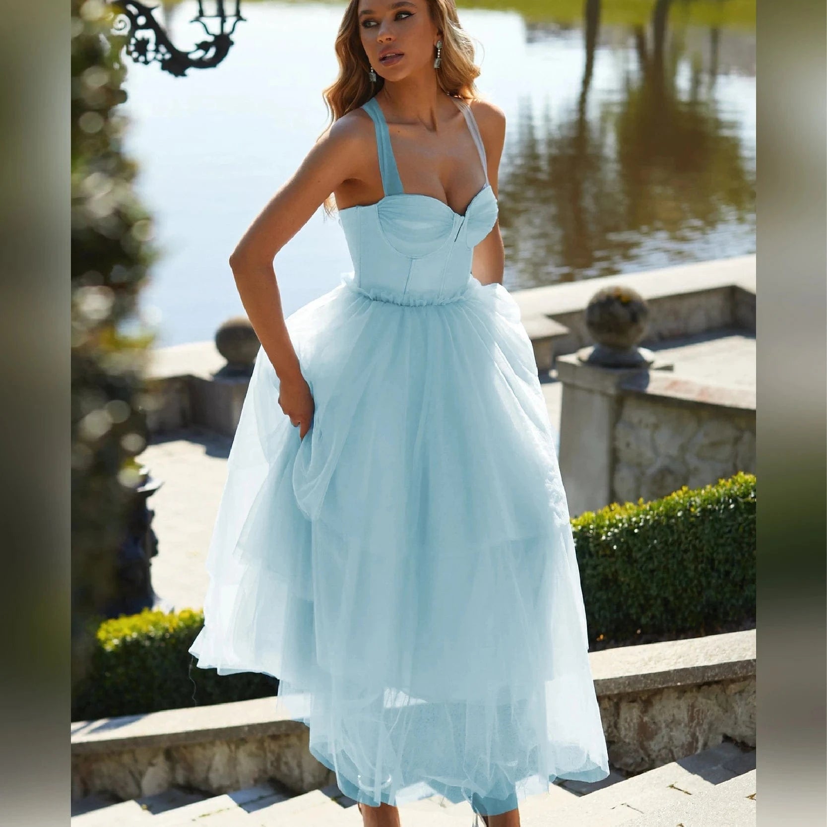 evening dress, prom 2022 Elegant Women Evening Prom Dress Seductive Fitted Ball Gown Corset estilo sirena  Vestido con tul robes de cocktail