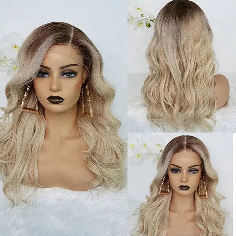 Exotic Transparent HD Ombre Blonde Color Body Wave Cuticle Aligned Virgin European Human Hair Full Lace Wigs