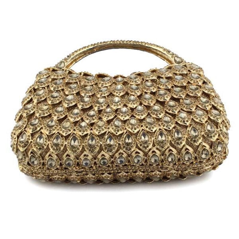 Expensive Shinny Crystal Rhinestone Clutch Bag for Formal Party Handle Boxed Clutch Purse Dress Evening Handbag