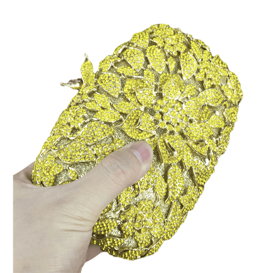 Expensive Shinny Luxury Full Ivory Clutch Evening Bag Crystal Rhinestone Clutches For Women Party Wedding Handbag