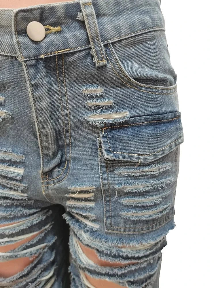 Extreme Ripped Cargo Jean Bold & Edgy