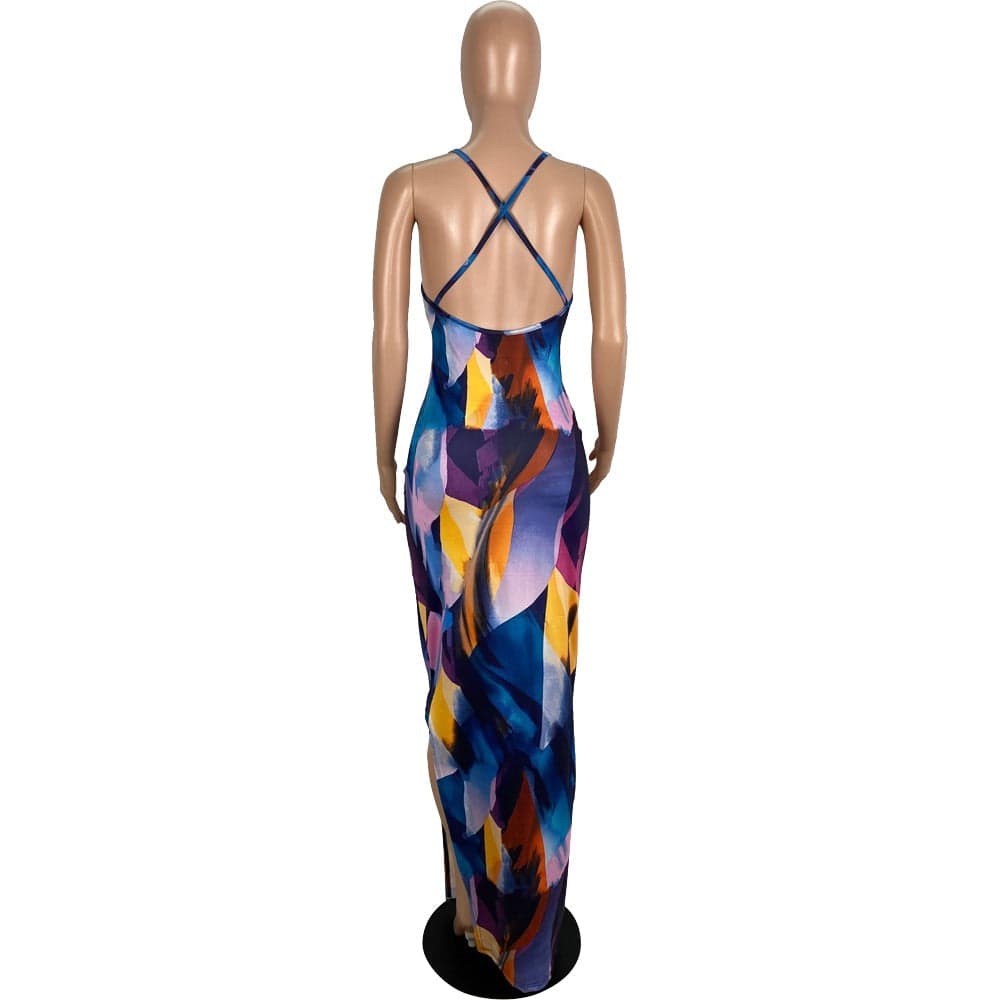 Factory 2023 NEW Women's Casual Sexy Summer Stripe Bodycon Long Maxi Dresses Floor Length Sleeveless Plus Size Sundresses