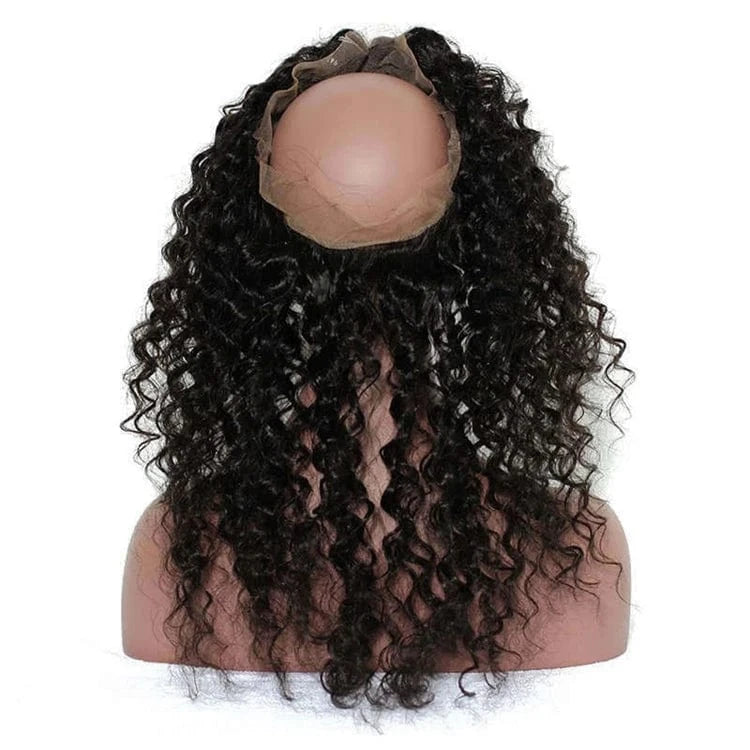 Factory cheap unprocessed 100% virgin brazilian human hair 360 lace frontal