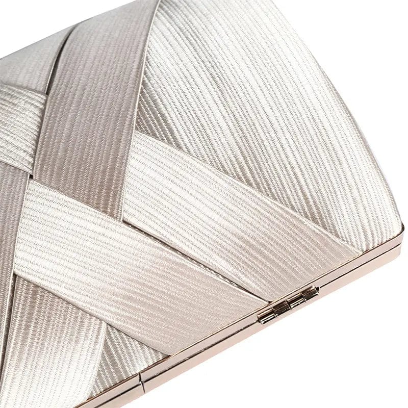 Factory Direct Good Sell Brand New Handmade Weave Evening Bag Tassel Clutch With Satin For Wedding/banquet/party