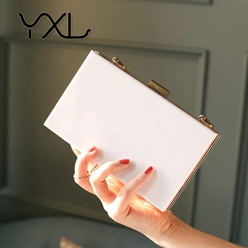 Factory direct sell cheap women stylish clear acrylic evening clutch bag
