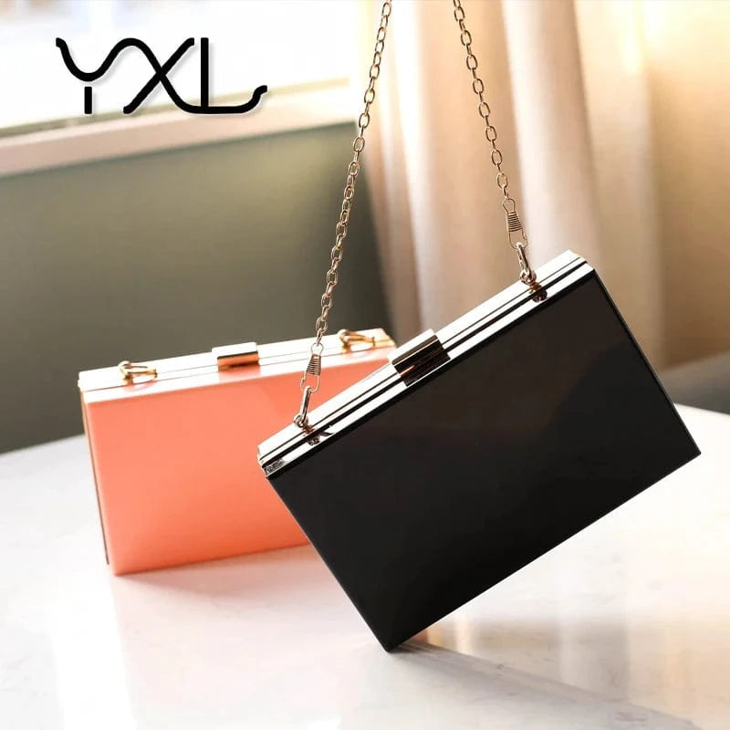 Factory direct sell cheap women stylish clear acrylic evening clutch bag