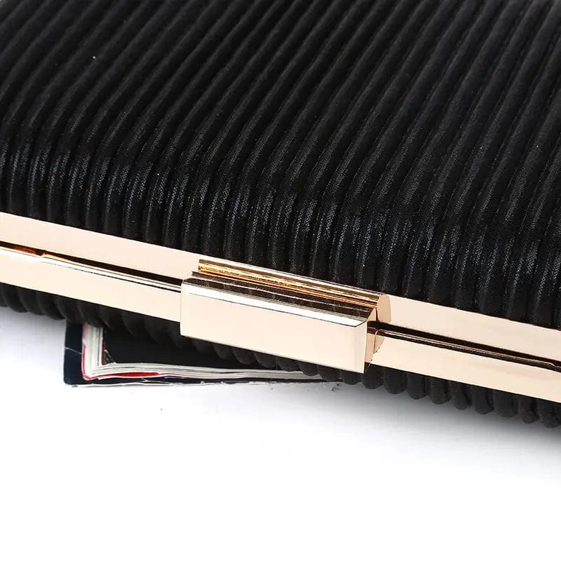Factory direct wholesale brand new handmade pleated clutch bag PU fabric evening bag for party prom banquet