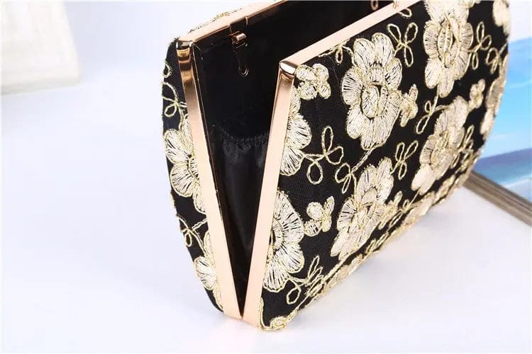 Factory direct wholesale brand new lace flower clutch bag women box evening bags spot supply for lady party prom banquet wedding