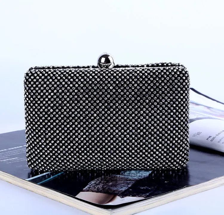 Factory direct wholesale brand new two-sided crystal evening bag clutch bag dazzling box handbags for party prom banquet
