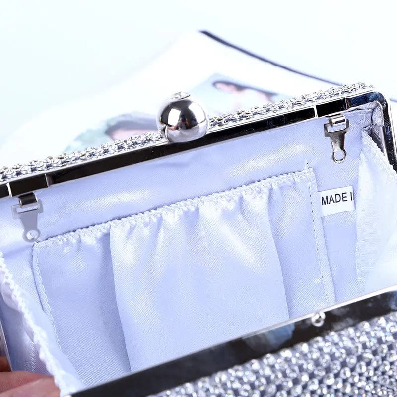 Factory direct wholesale brand new two-sided crystal evening bag clutch bag dazzling box handbags for party prom banquet