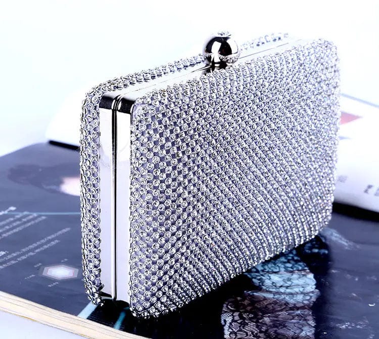 Factory direct wholesale brand new two-sided crystal evening bag clutch bag dazzling box handbags for party prom banquet