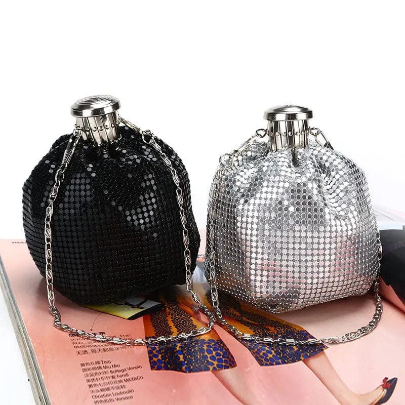 Factory direct wholesale classic aluminium sheet handbags brand new coin purse small messenger bag for women party prom banquet