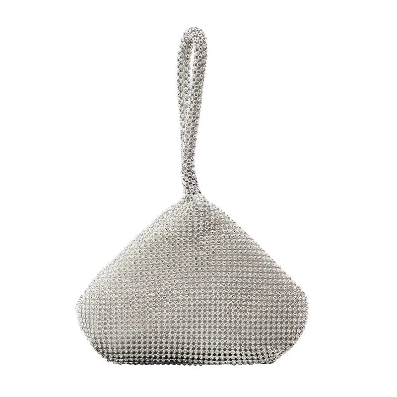 Factory direct wholesale classic crystal clutches diamond wristlet clutch landmine shape evening bag for lady party prom banquet
