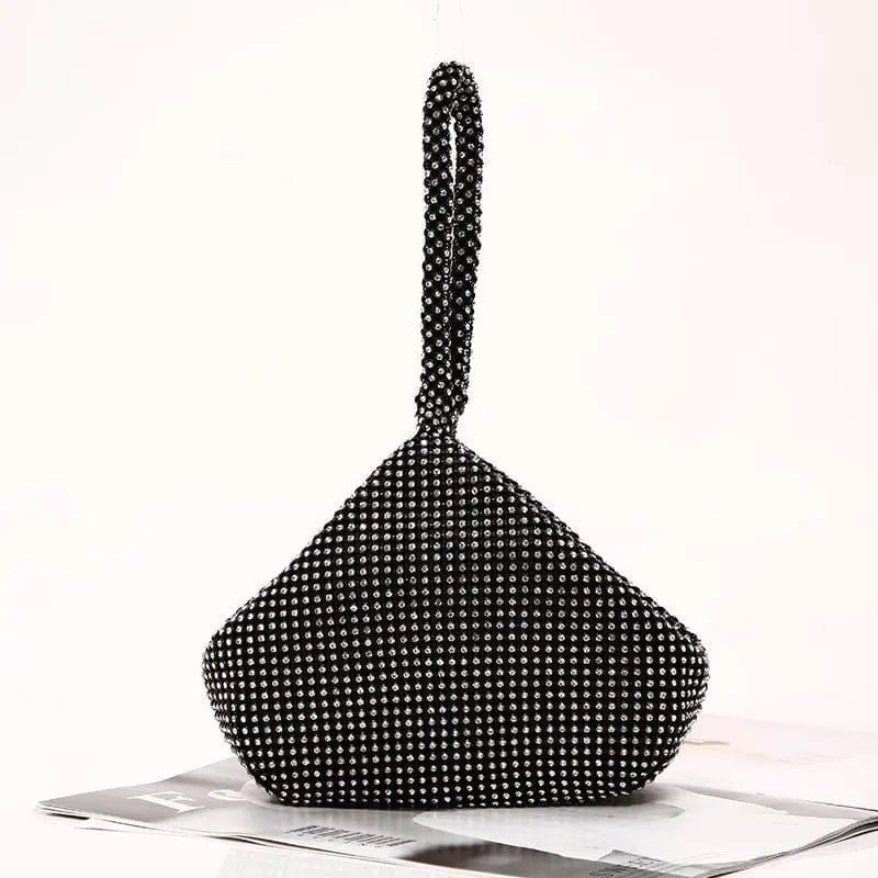 Factory direct wholesale classic crystal clutches diamond wristlet clutch landmine shape evening bag for lady party prom banquet