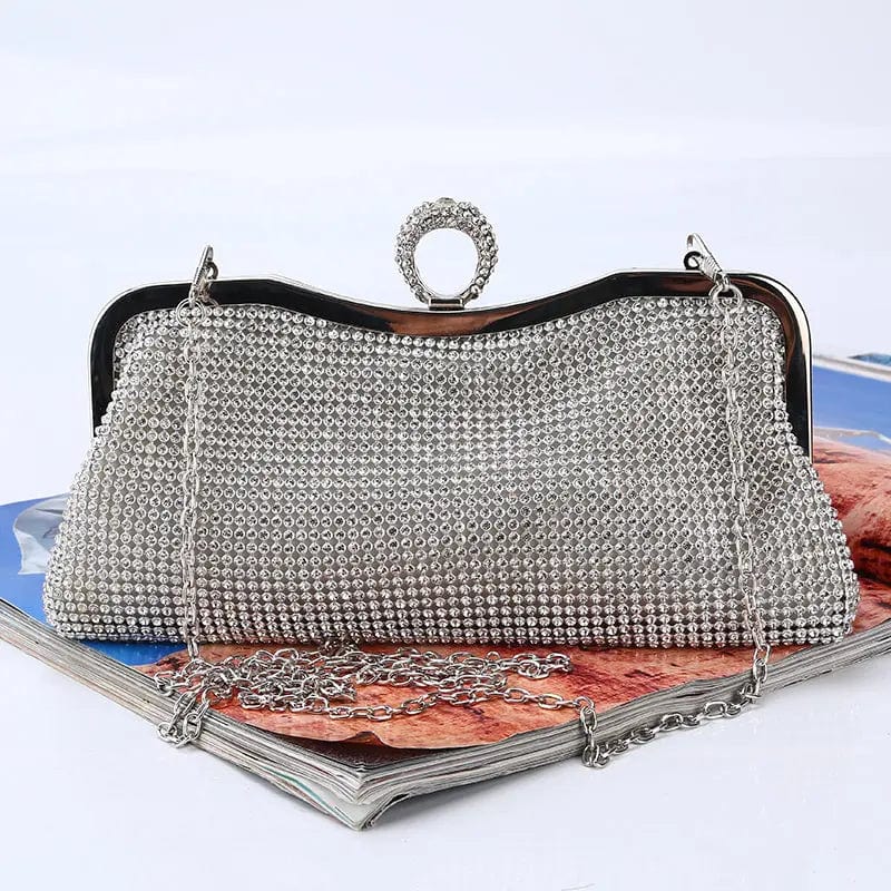 Factory direct wholesale classic crystal stone clutch purse diamond evening bag spot supply for party prom banquet wedding