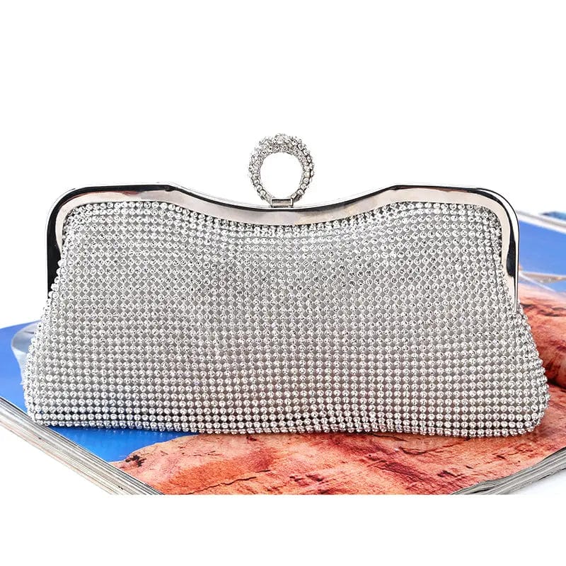 Factory direct wholesale classic crystal stone clutch purse diamond evening bag spot supply for party prom banquet wedding