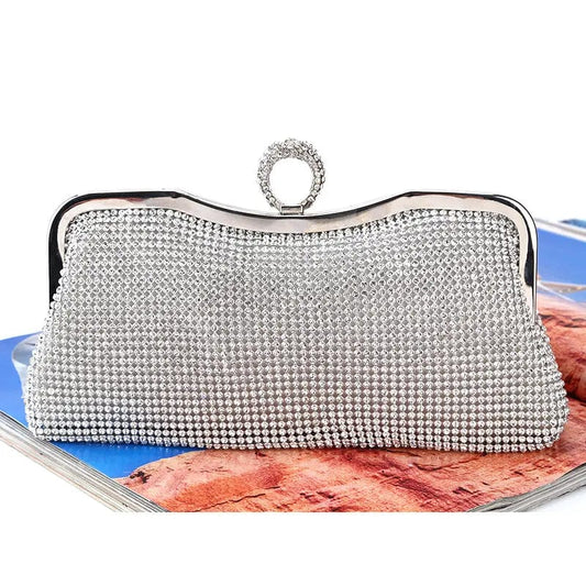 Factory direct wholesale classic crystal stone clutch purse diamond evening bag spot supply for party prom banquet wedding