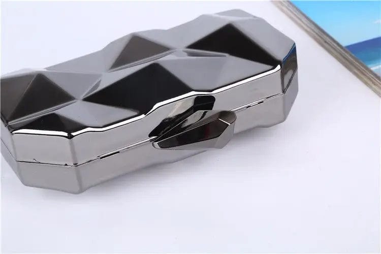 Factory direct wholesale classic whole metal frame evening bag brand new twill lining box clutches for women party prom banquet