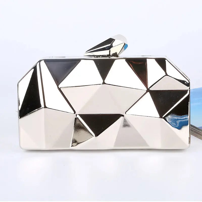 Factory direct wholesale classic whole metal frame evening bag brand new twill lining box clutches for women party prom banquet