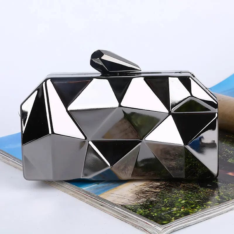 Factory direct wholesale classic whole metal frame evening bag brand new twill lining box clutches for women party prom banquet