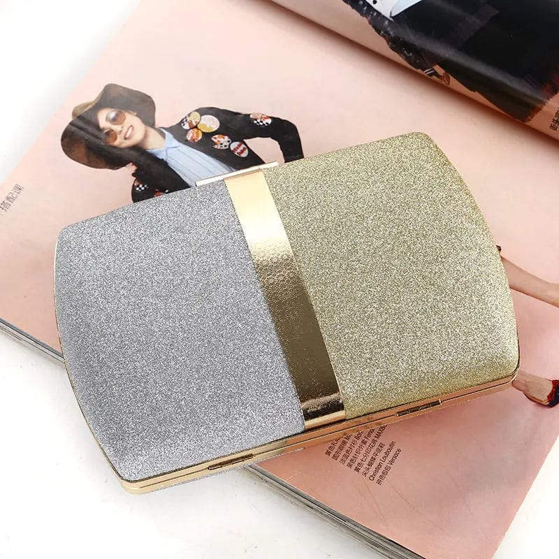 Factory direct wholesale new design contrast color lady evening bag gilt-edged clutch purse for women party banquet prom wedding