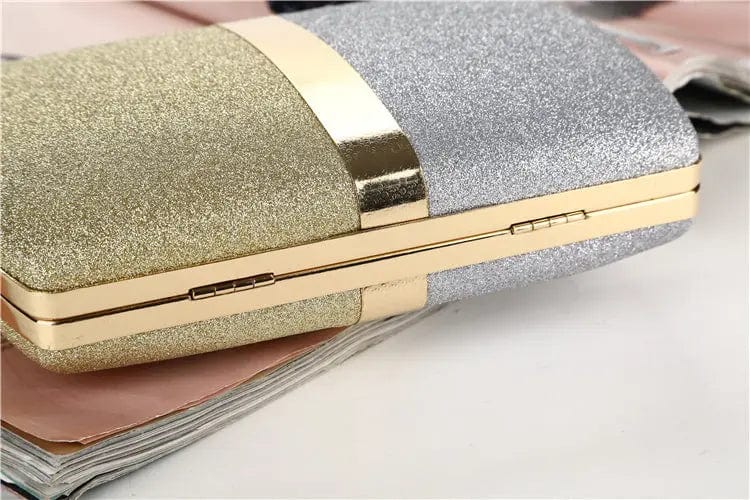 Factory direct wholesale new design contrast color lady evening bag gilt-edged clutch purse for women party banquet prom wedding