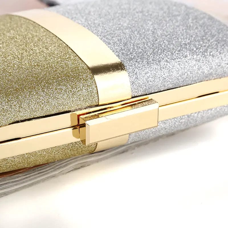 Factory direct wholesale new design contrast color lady evening bag gilt-edged clutch purse for women party banquet prom wedding