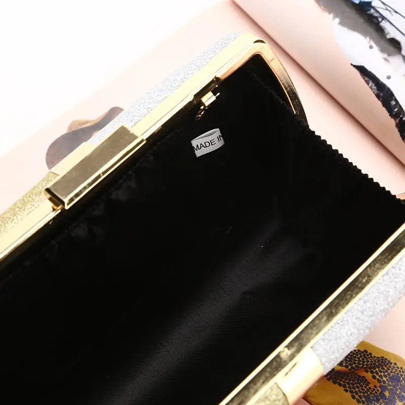 Factory direct wholesale new design contrast color lady evening bag gilt-edged clutch purse for women party banquet prom wedding