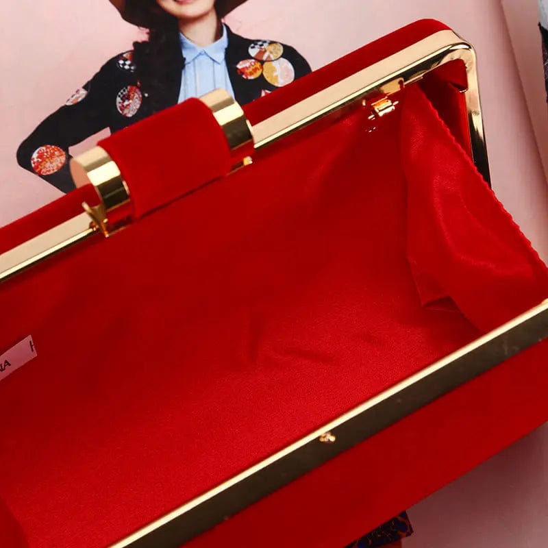 Factory direct wholesale new style handmade velour clutch purse low-key luxury minimalism evening bag for women party wedding