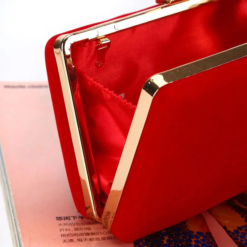 Factory direct wholesale new style handmade velour clutch purse low-key luxury minimalism evening bag for women party wedding