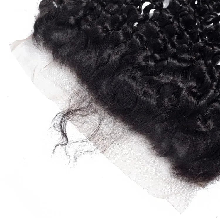 Factory Directly Supply 13x4 Curly Lace Frontal Cuticle Aligned Hair Tissage Avec Closure Brazilian Hair with Curly Frontal