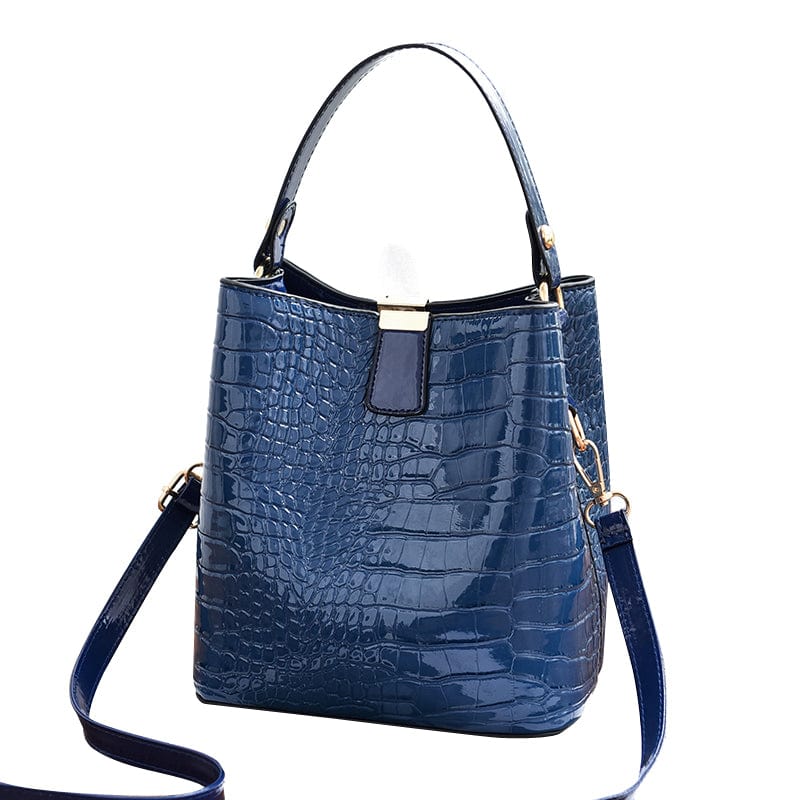 Factory good quality alligator pattern bucket bag lady cross body bag stylish large capacity one-shoulder handbags 13192