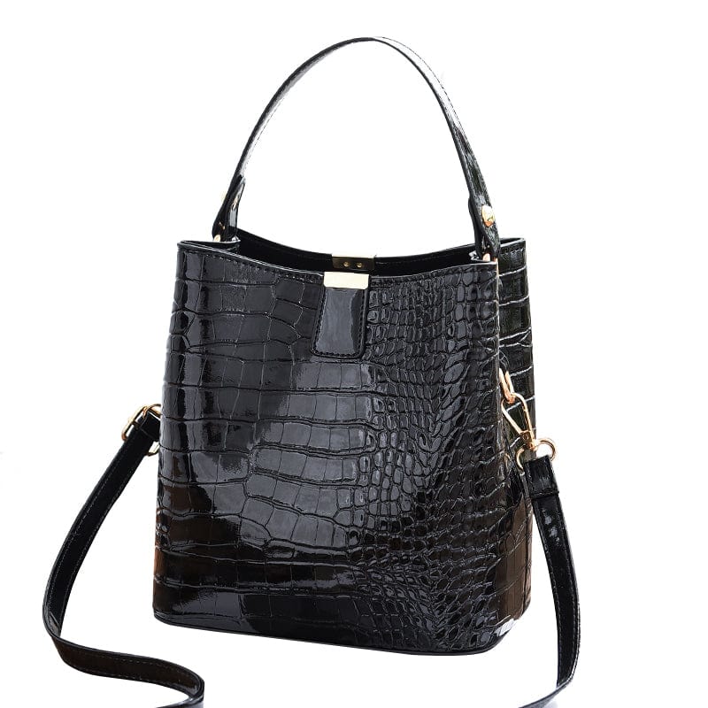 Factory good quality alligator pattern bucket bag lady cross body bag stylish large capacity one-shoulder handbags 13192