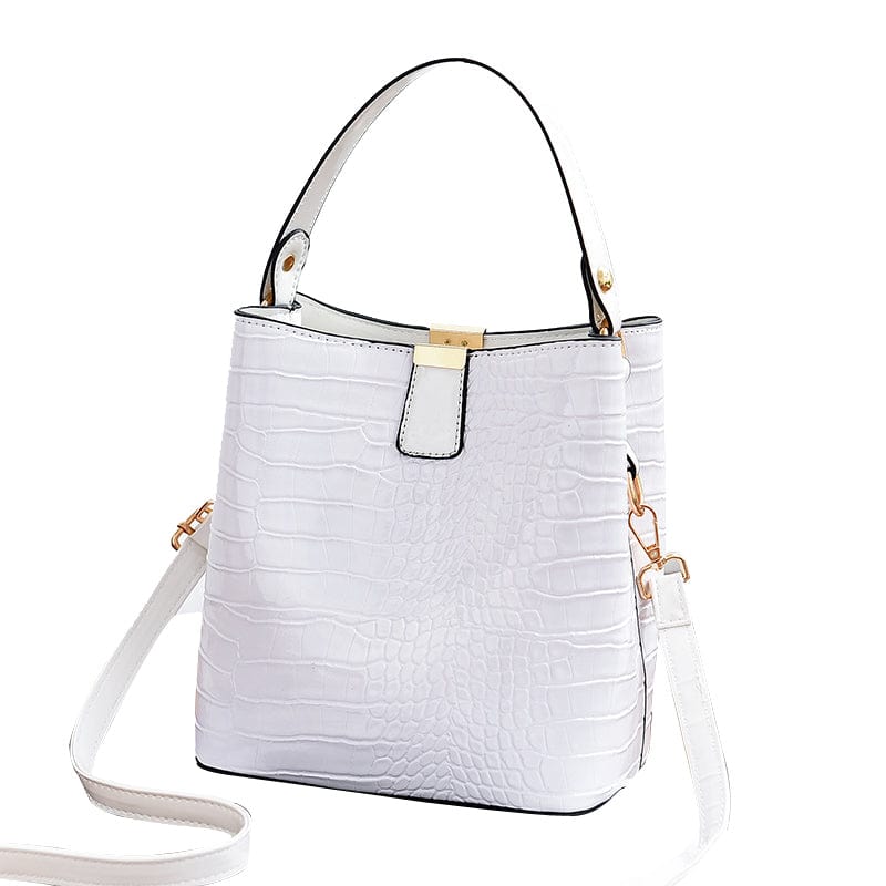 Factory good quality alligator pattern bucket bag lady cross body bag stylish large capacity one-shoulder handbags 13192