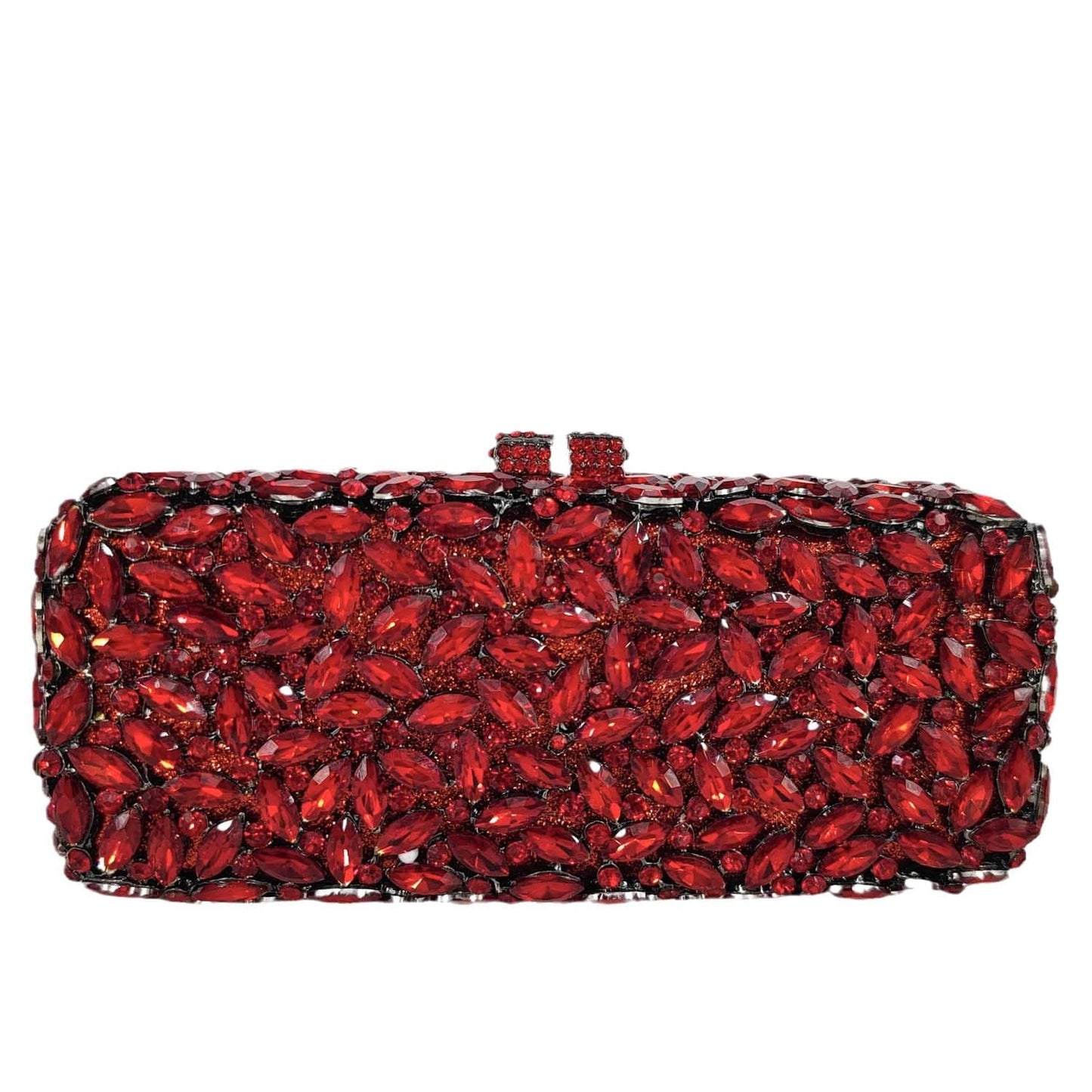 Factory Ladies Luxury Crystal Clutch Purse Women Dinner Evening Party Bags Red Rhinestone Box Clutch Wedding Handbag