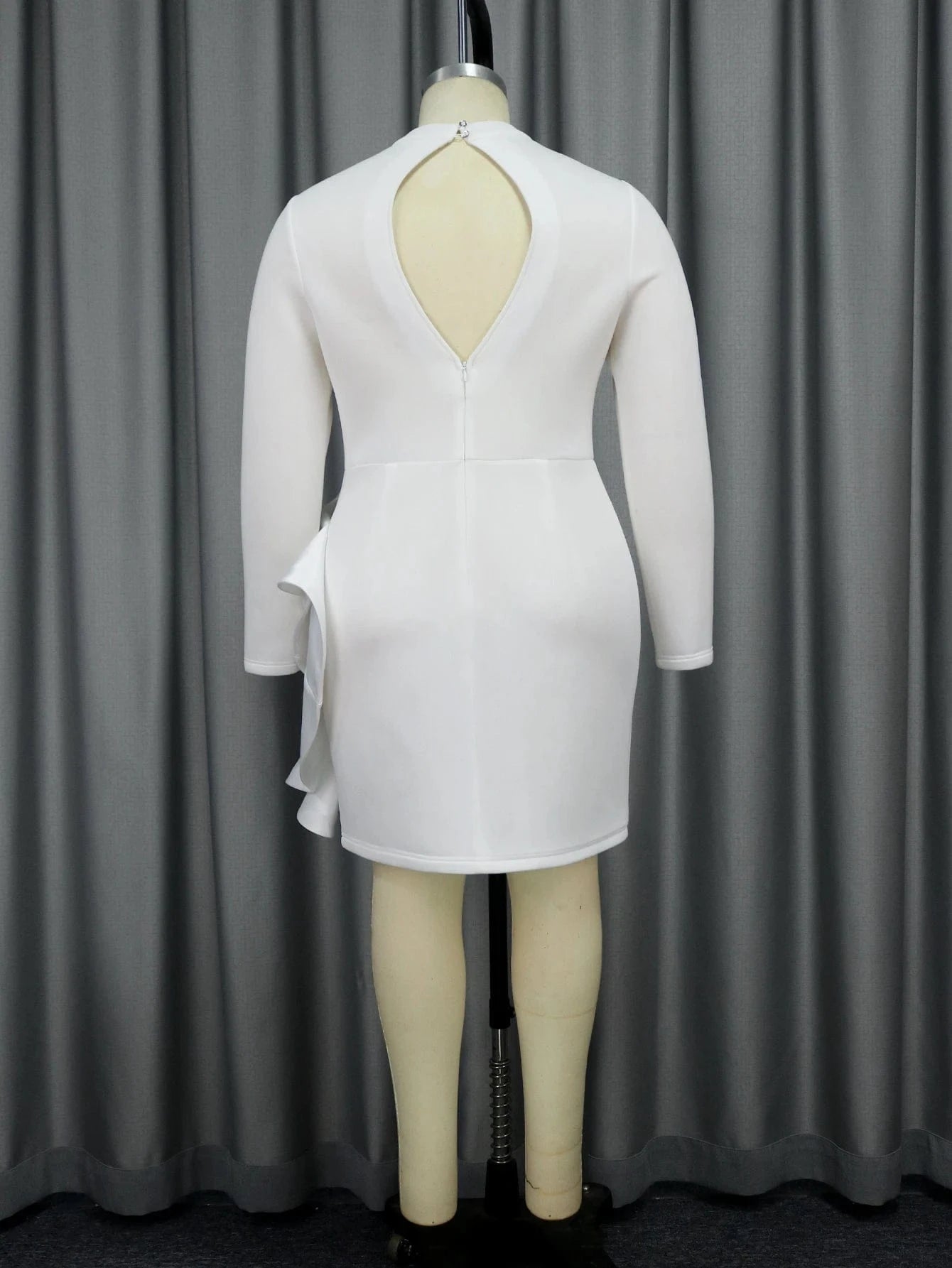 Factory Long Sleeve Backless Large Flower Plus Size Girl Party Dresses