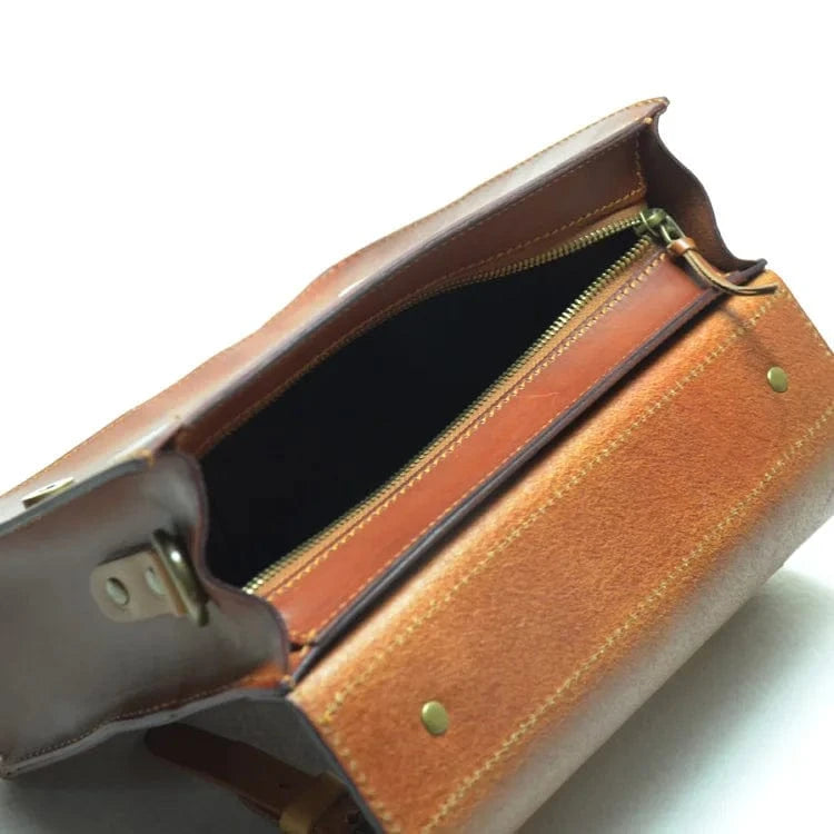 Factory Price Leather Ladies Messenger Bag Genuine Cowhide Leather Vintage  Messenger Bag For Women