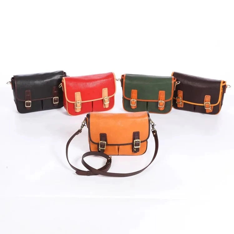 Factory Price Women's Leather Messenger Bag  Vintage Style Soft Genuine Cowhide Leather Messenger Bag