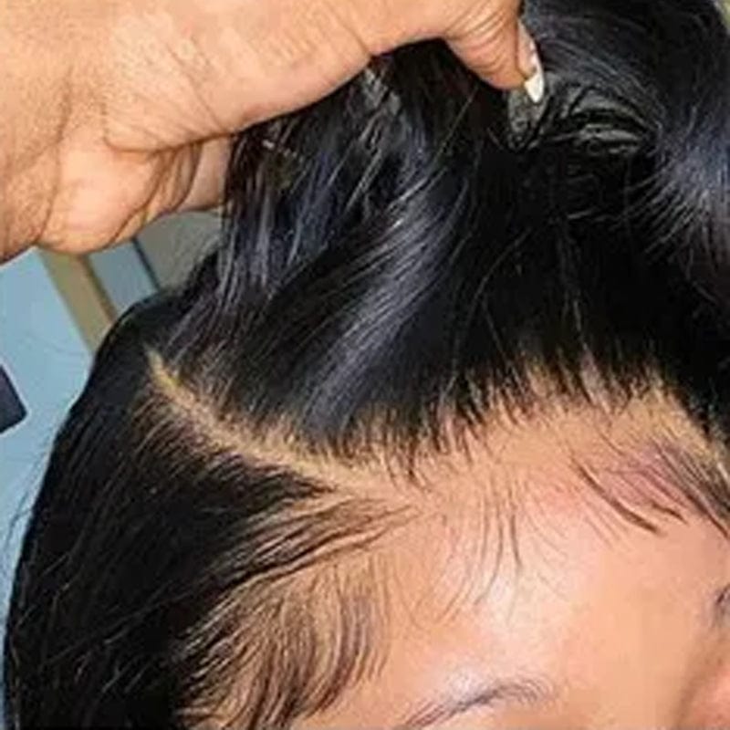 Factory  sale 4x4 hd lace closure Wigs 100 natural Human Hair with natural color body wave