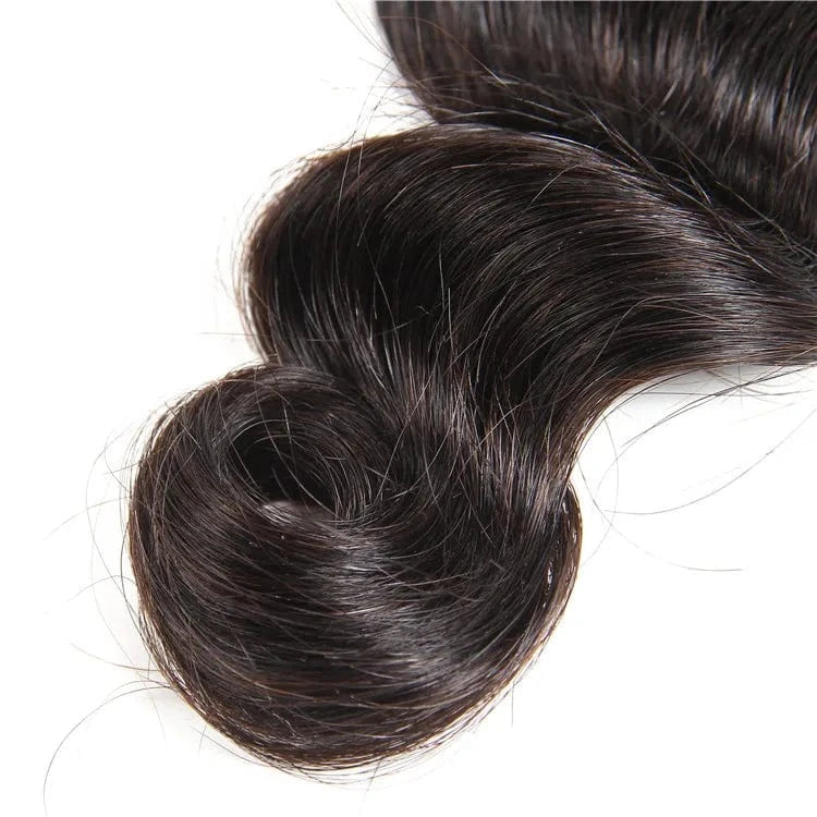 Factory Supplier Raw Virgin Brazilian Human Hair Closure Black Extension Loose Deep Wave Bundles On Sale