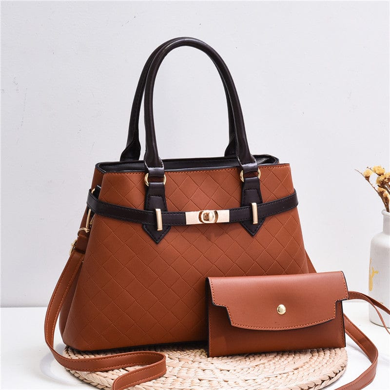 Factory wholesale custom-made new women hand bags  rhomboid lock decorative child mother bag cross body shoulder bag