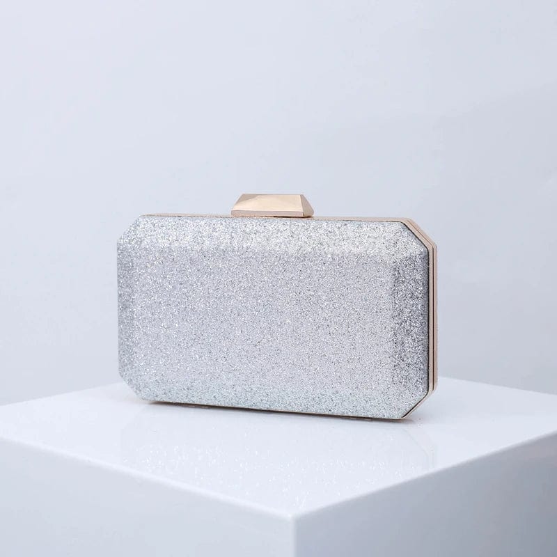 Factory wholesale ladies fashion party wedding shiny glitter golden clutch evening bags